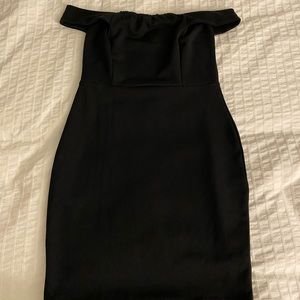 Black off the shoulder dress